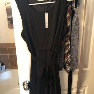 Chiffon black above the knee dress NWT
